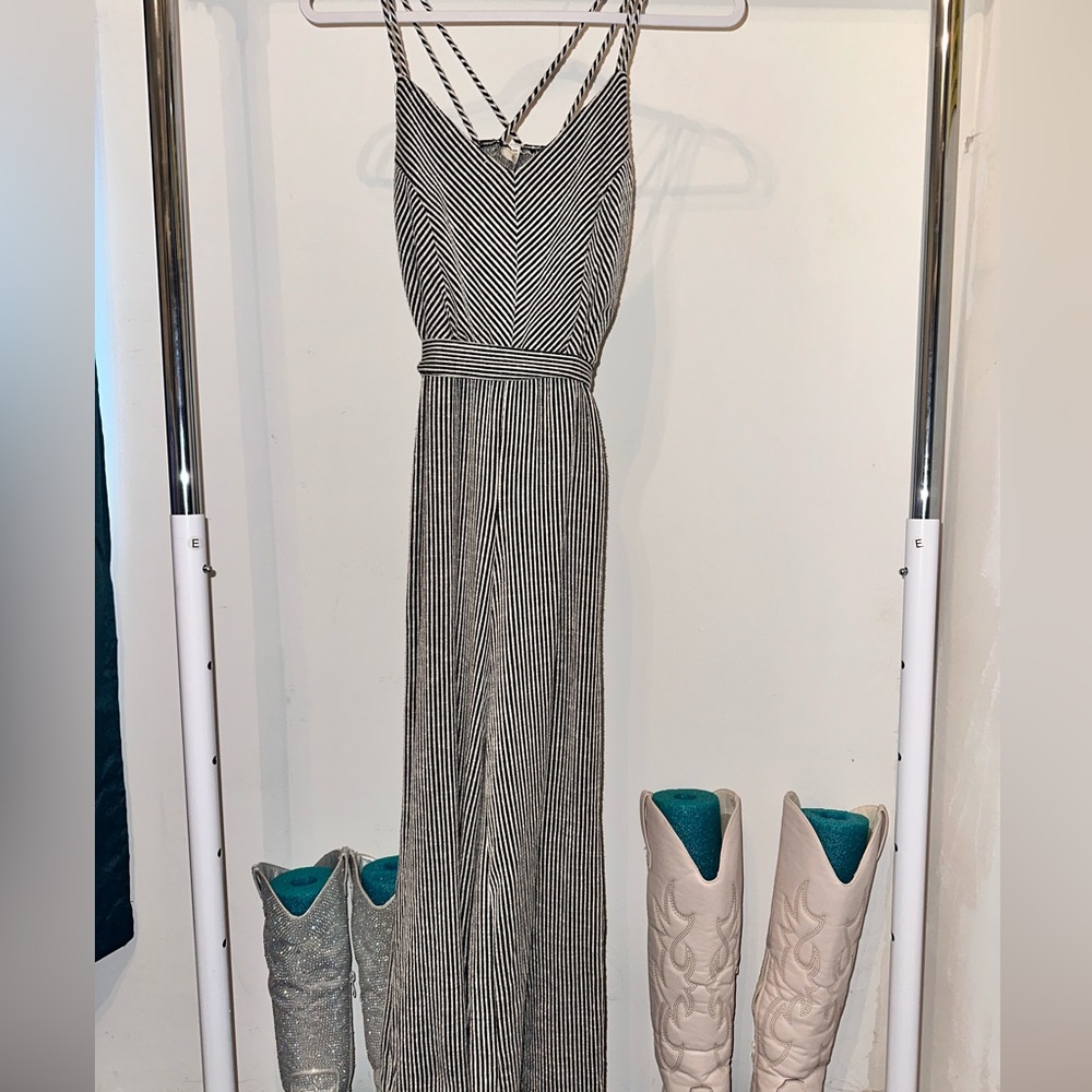 Rolla Coster Black and White Striped Jumpsuit